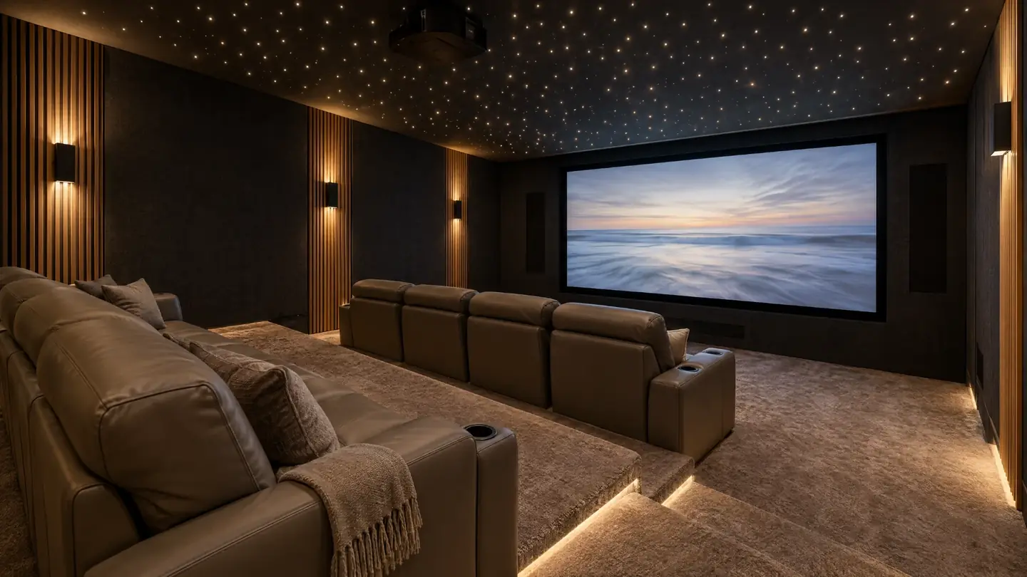 Casa Concha cinema: Two tiers, starlit ceiling