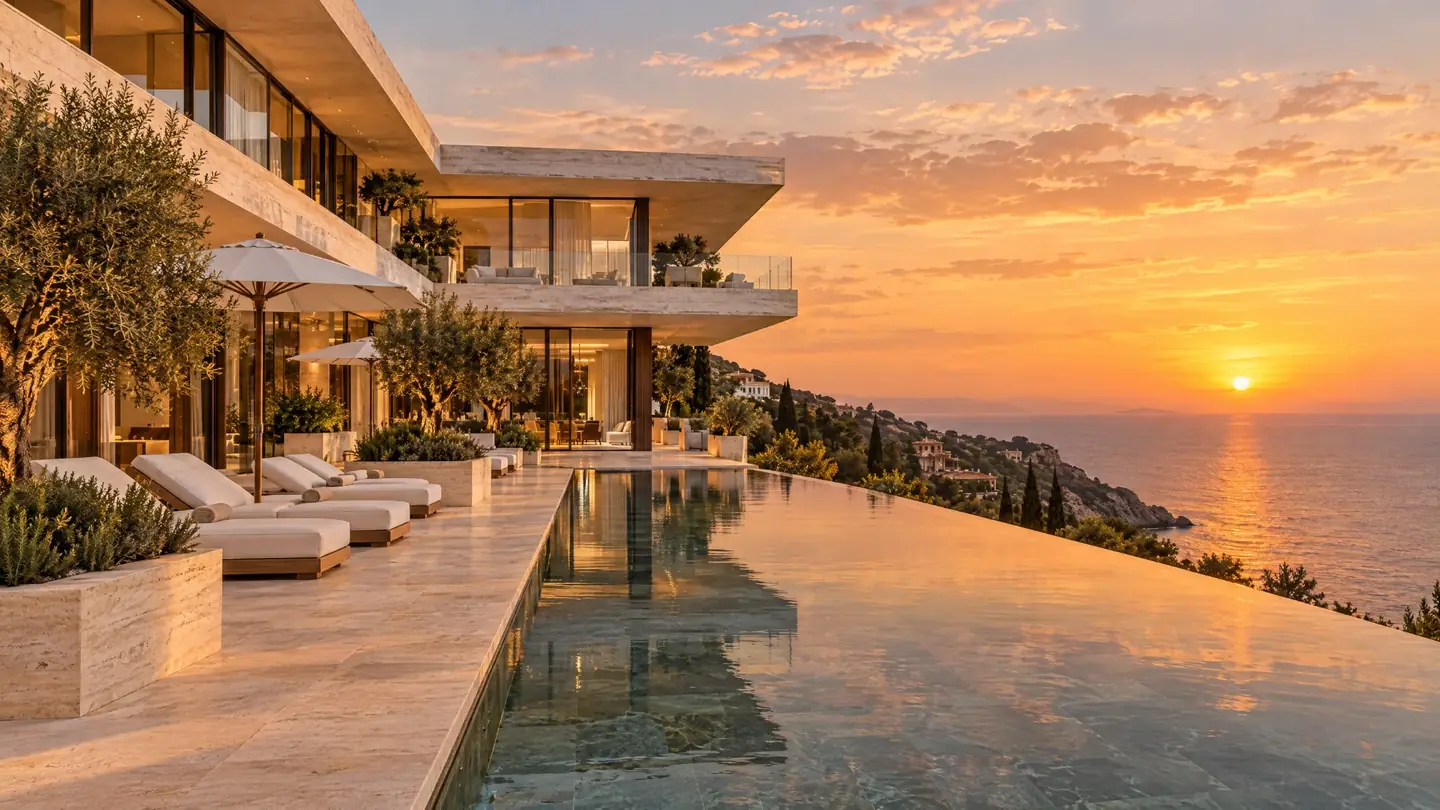 Casa Concha pool terrace: 24 m infinity pool over the Mediterranean